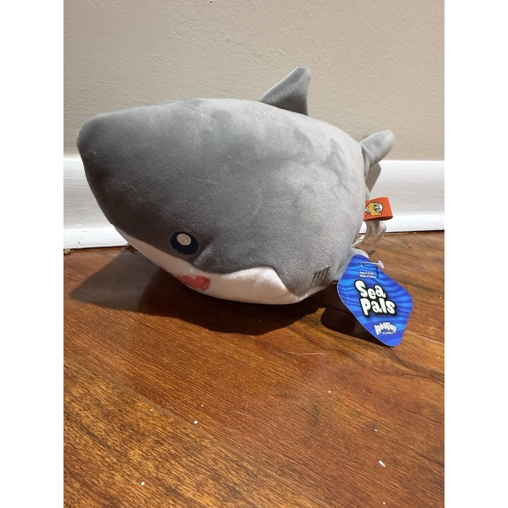 Sea Pals Shark Plush 12 By 6 Inches Adventure Planet New Stuffed Anima